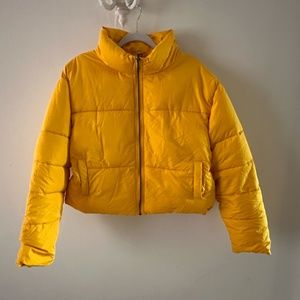 Double Zero Golden Yellow Puffer Jacket